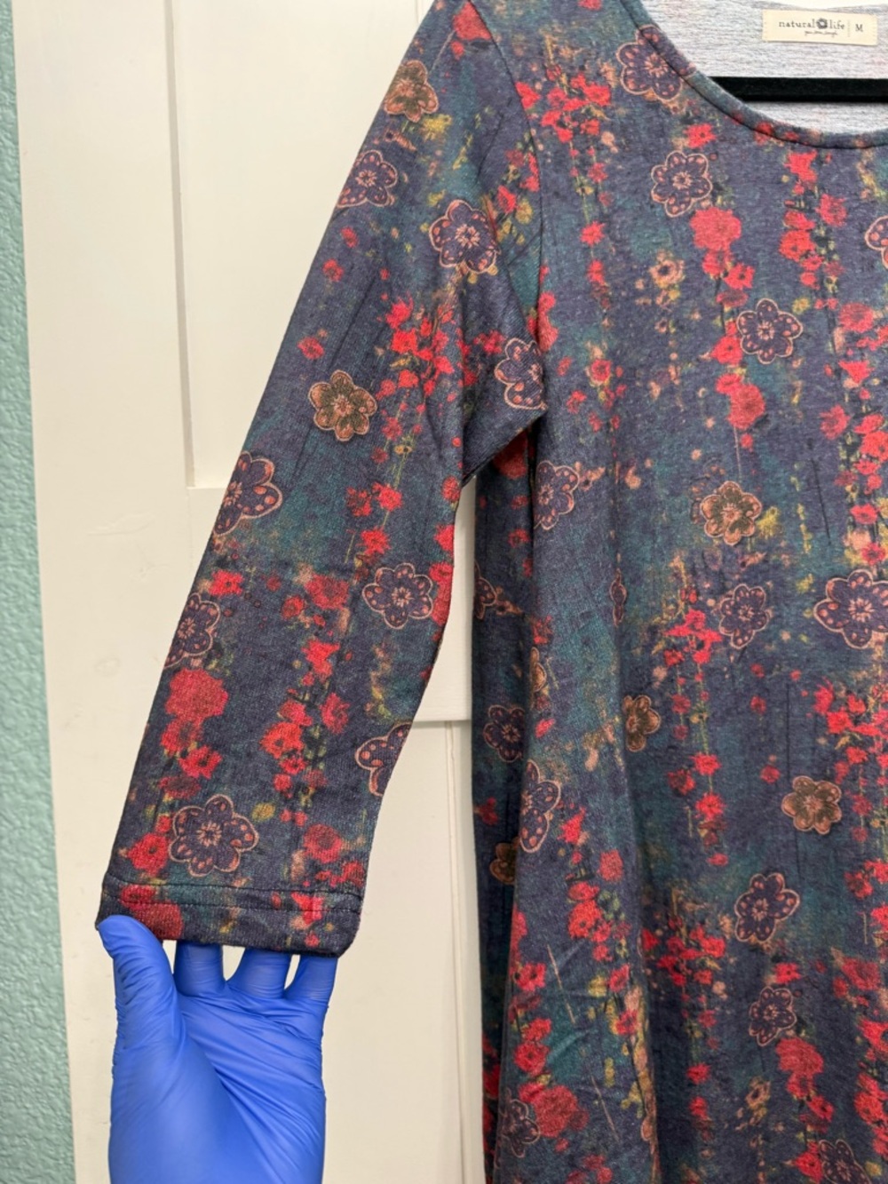 Natural Life "The Lottie" Maxi Dress in Watercolor Floral Pullover medium - Picture 6 of 14